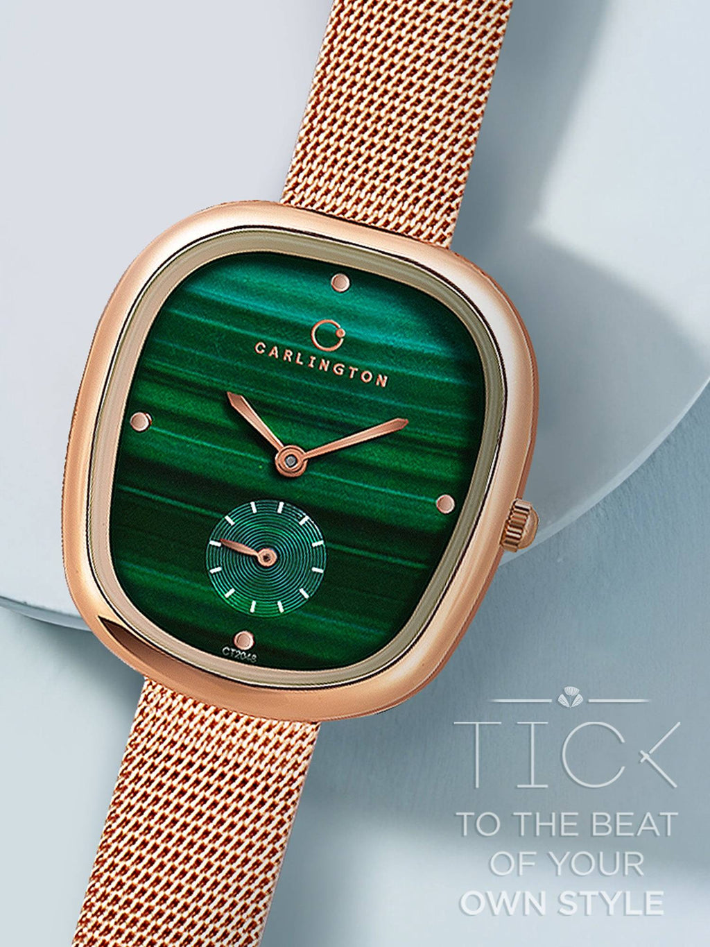 Women Rose Gold Stainless Steel Square Dial Watch (Iconic 2048 Roseblack) | W92 - view 5