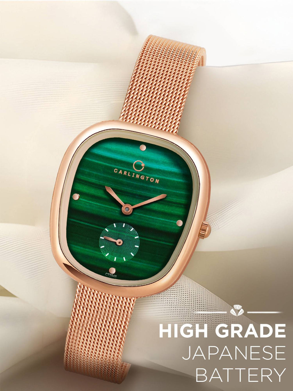 Women Rose Gold Stainless Steel Square Dial Watch (Iconic 2048 Roseblack) | W92 - view 8