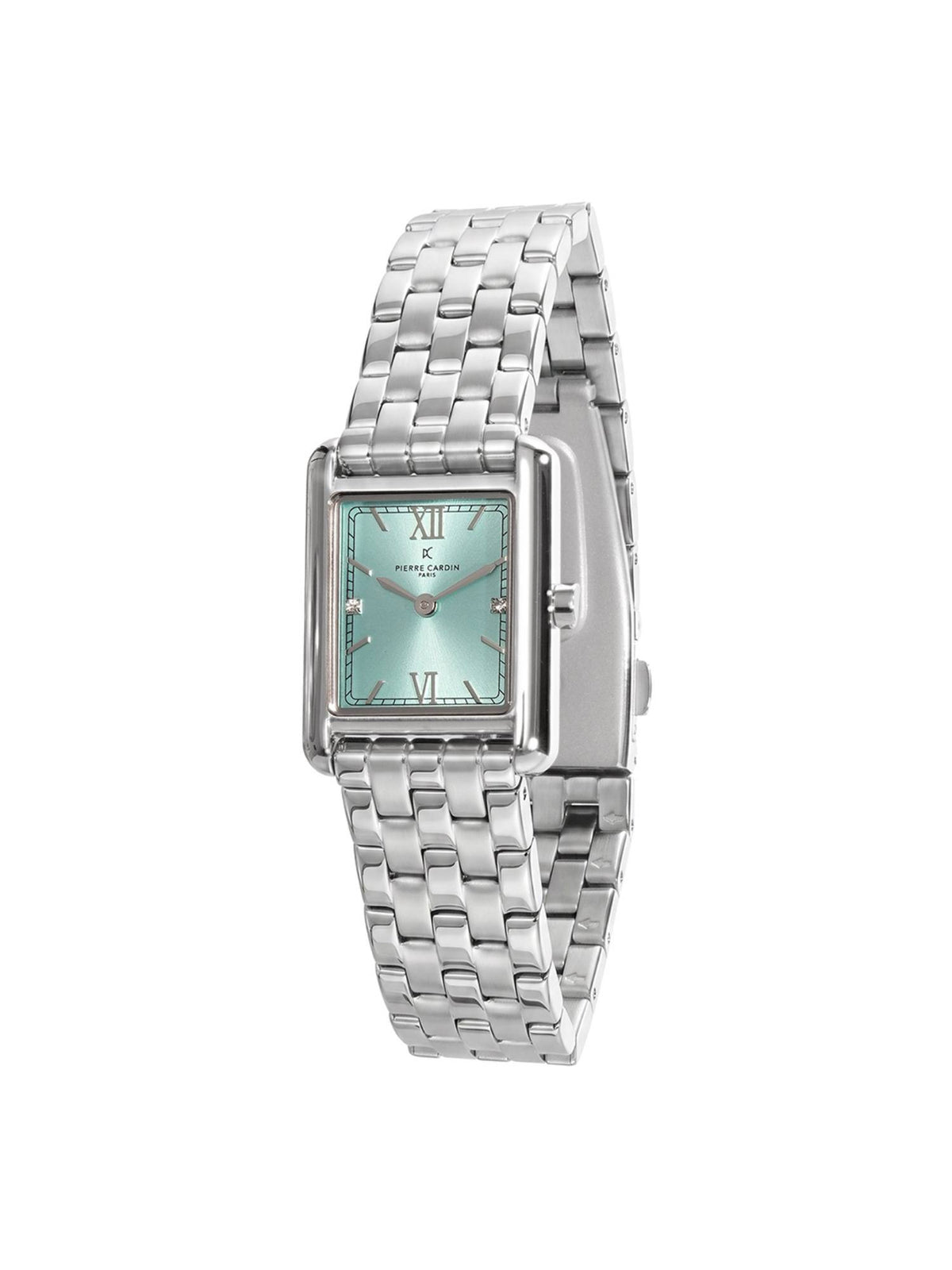 Women Silver Stainless Steel Rectangular Dial Watch (Cf.1040.Ms.2) | W92 - view 1