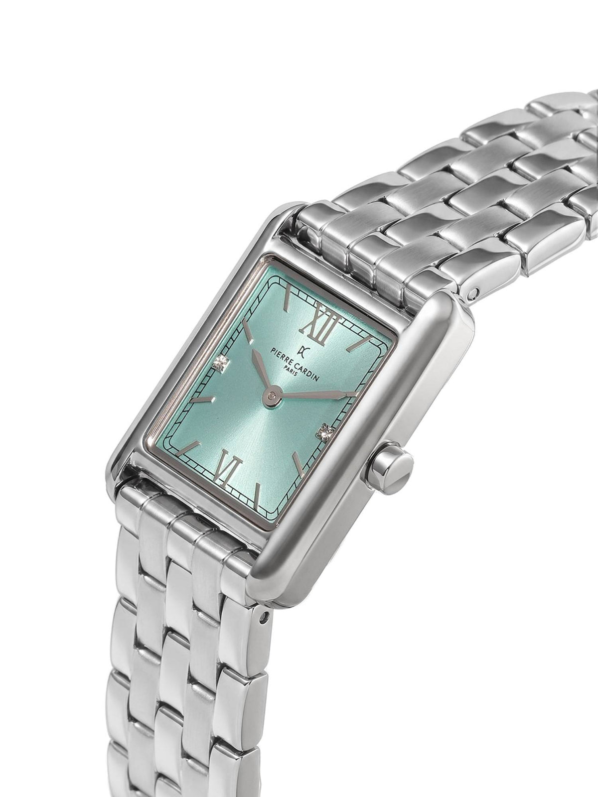 Women Silver Stainless Steel Rectangular Dial Watch (Cf.1040.Ms.2) | W92 - view 2