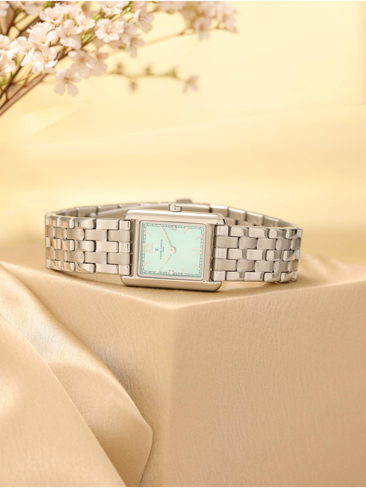 Women Silver Stainless Steel Rectangular Dial Watch (Cf.1040.Ms.2) | W92 - view 5