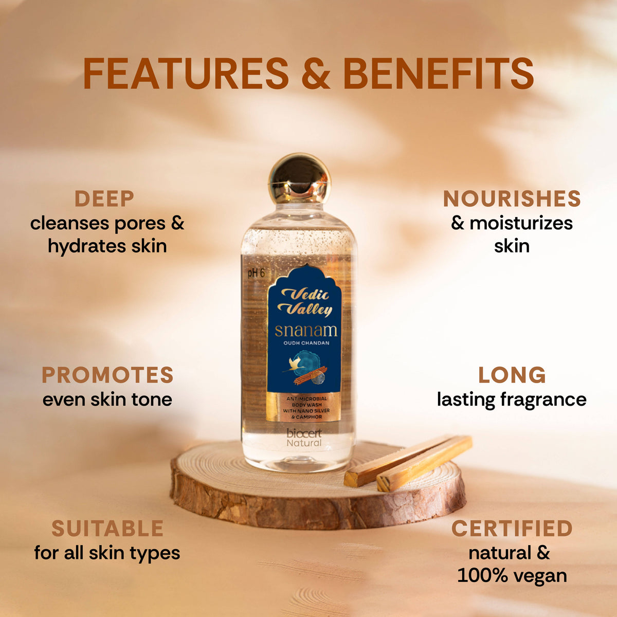 Refreshing Oud Chandan Hair & Body Wash | H02 - view 3