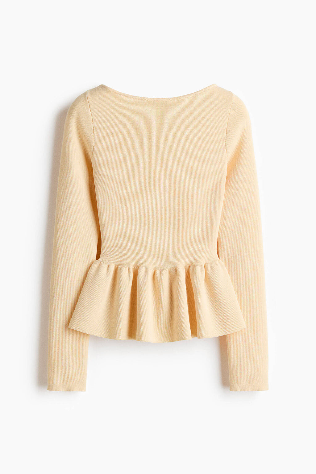 Women Yellow Knitted Peplum Top | pt51 - view 5