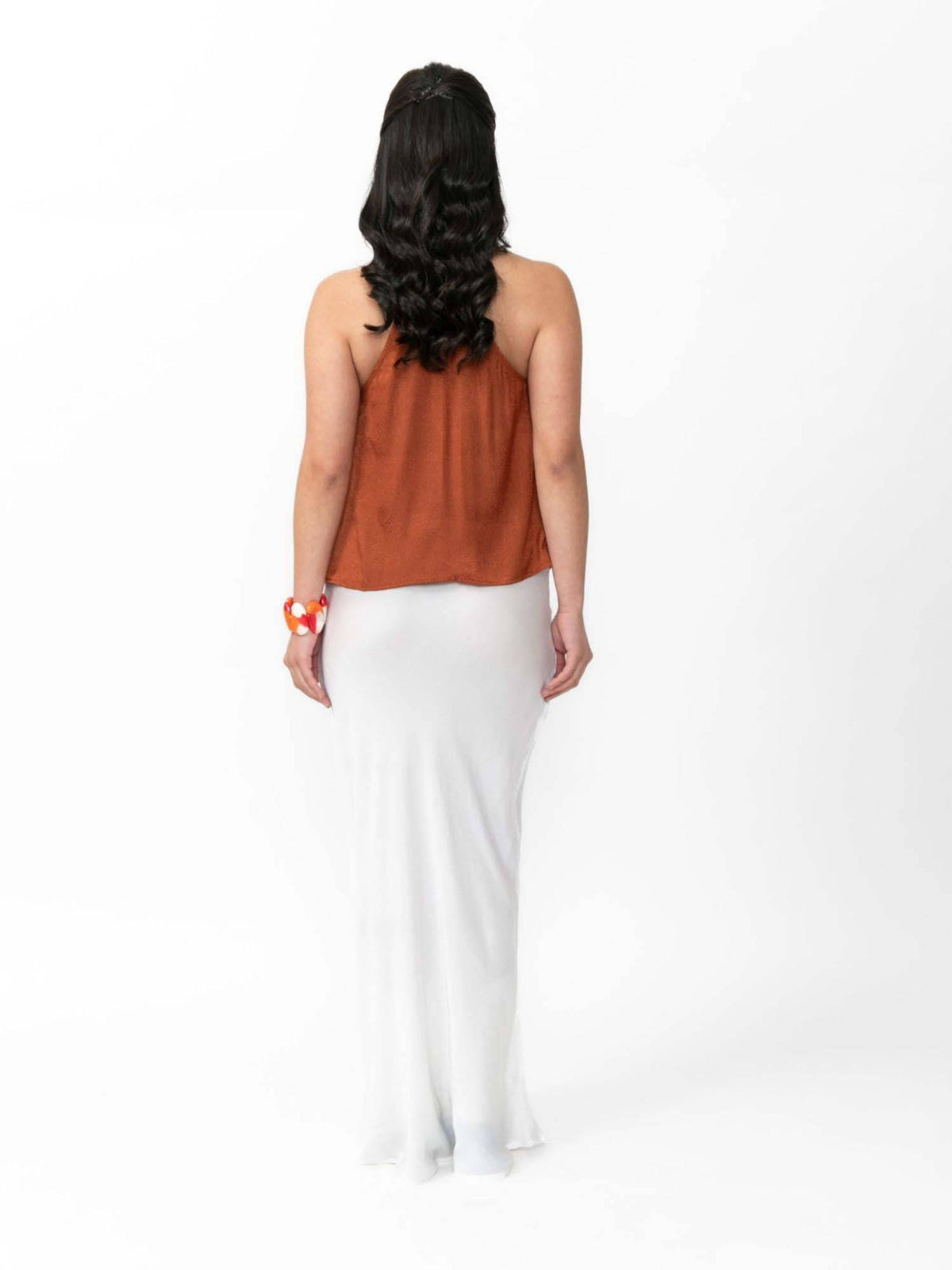 Jacquard Cowl Neck Halter Top | HT67 - view 2