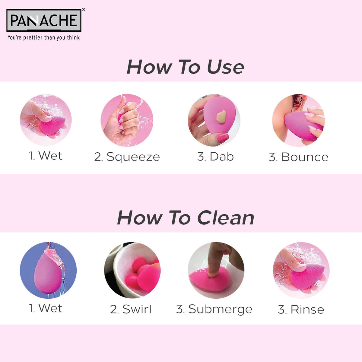 Soft Makeup Sponge (Blender) - Pack of 2 (Color May Vary) | C83 - view 4