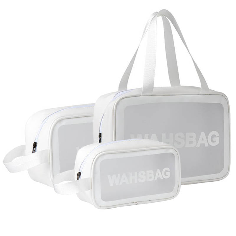 Wash Bag - Pack Of 3 Washable Travel Bags (White) | T32 - view 1