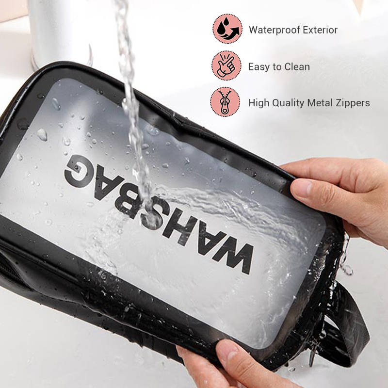 Wash Bag - Pack Of 3 Washable Travel Bags (White) | T32 - view 3
