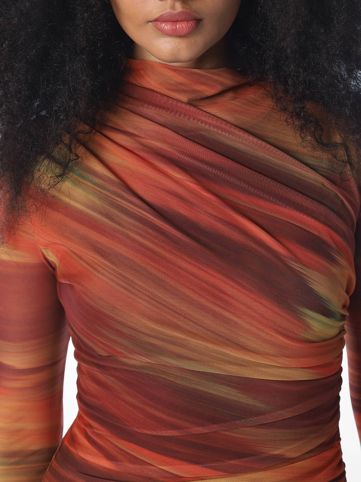 Women Abstract Print Bodycon Multicolor Dress | D56 - view 6