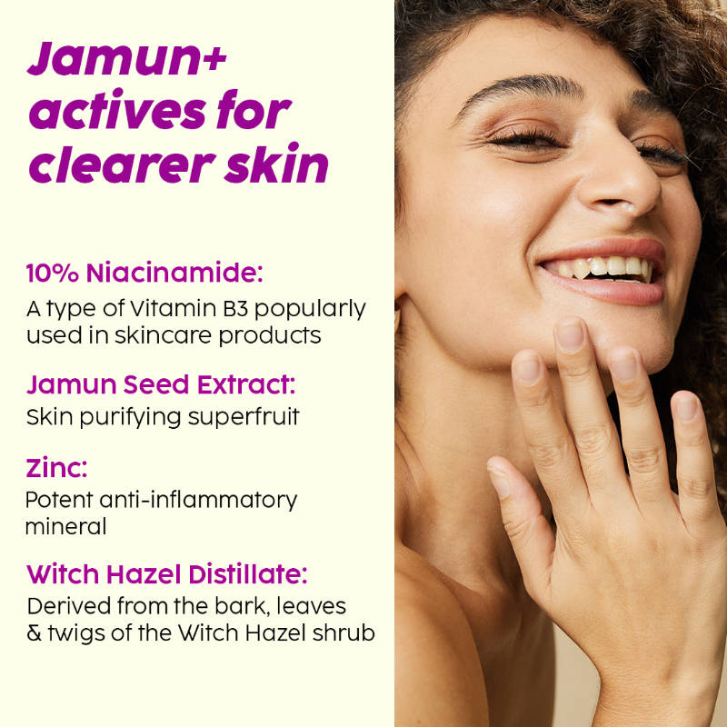 10% Niacinamide Jamun Face Serum for Acne marks, blemishes & oil control | PL1 - view 4
