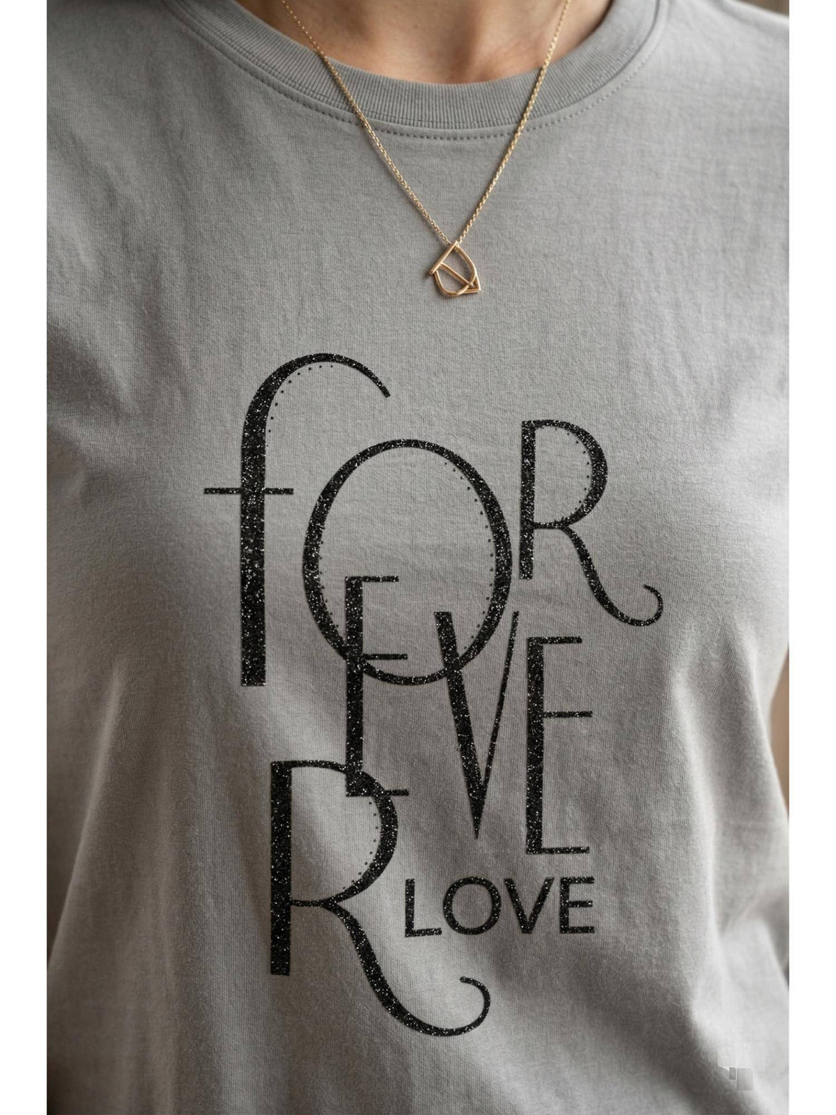 Grey Women Printed Round Neck Half Sleeve T-shirt | TS56 - view 5