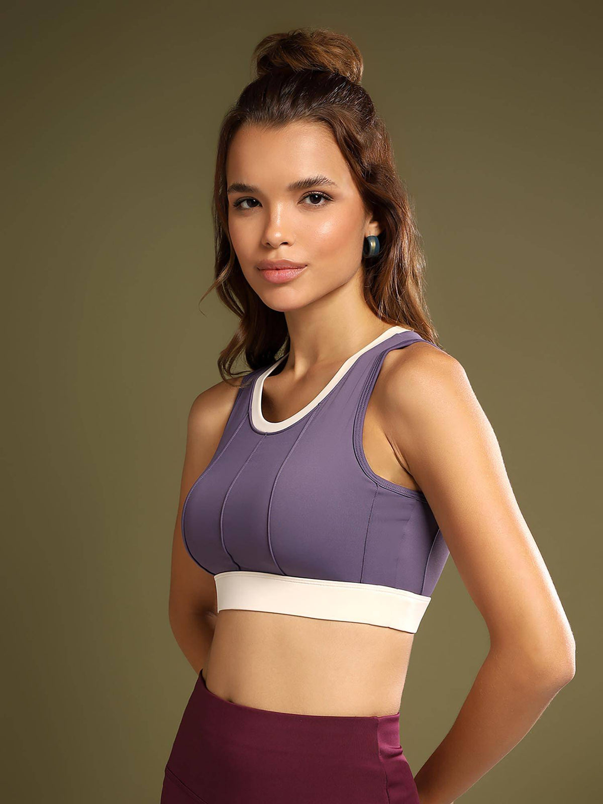 Women Brown 360 Degree Full Coverage High Impact Workout Full Sports Bra. | sb09 - view 16