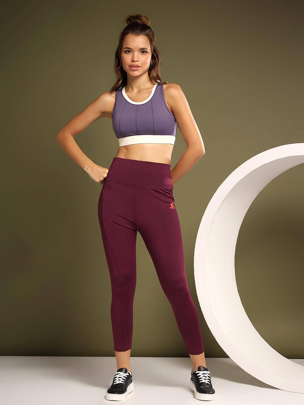 Women Brown 360 Degree Full Coverage High Impact Workout Full Sports Bra. | sb09 - view 20
