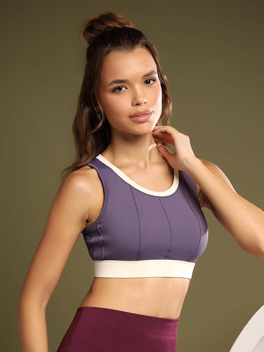 Women Purple 360 Degree Full Coverage High Impact Workout Full Sports Bra. | sb09 - view 7