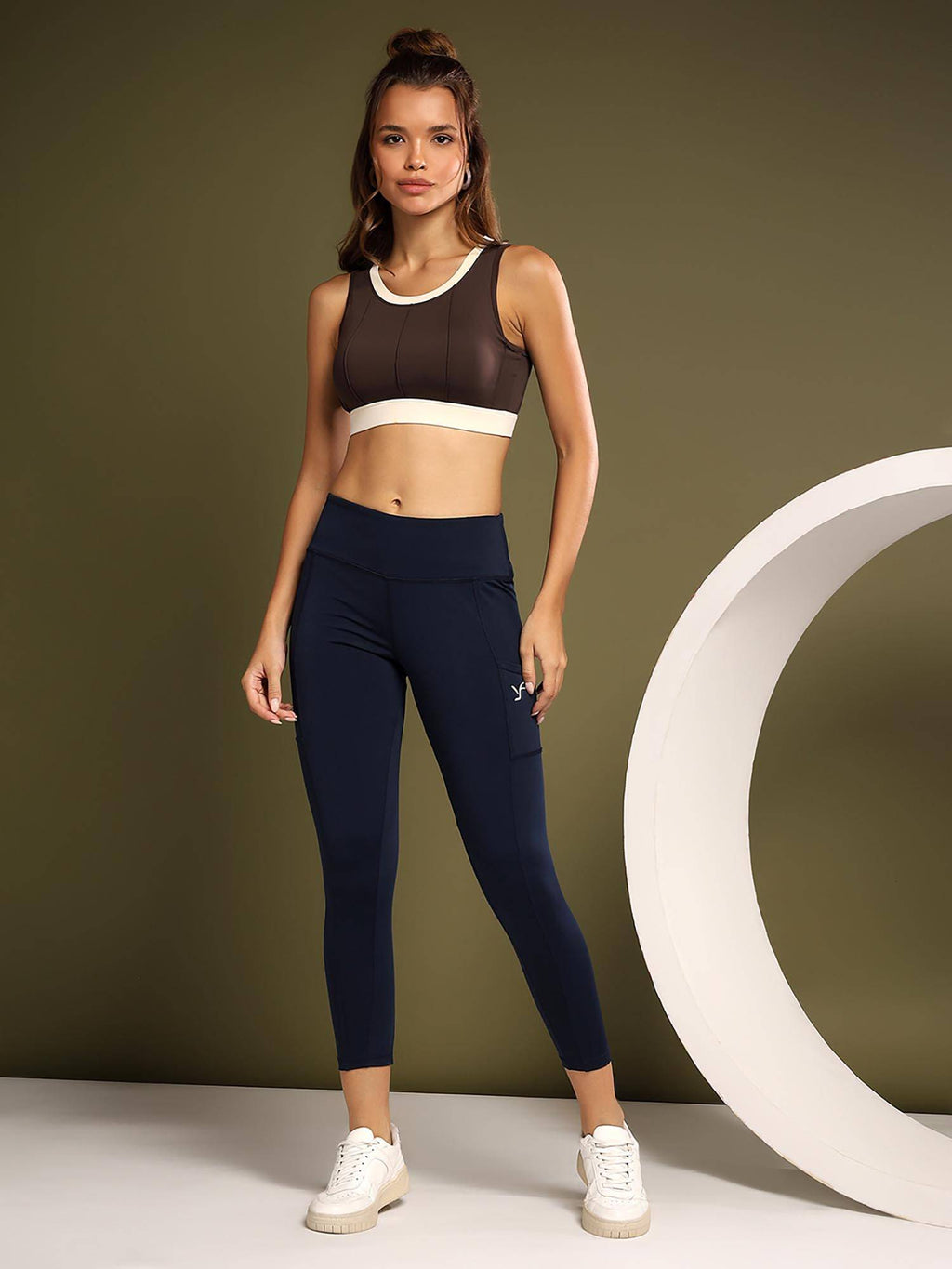 Women Brown 360 Degree Full Coverage High Impact Workout Full Sports Bra. | sb09 - view 7