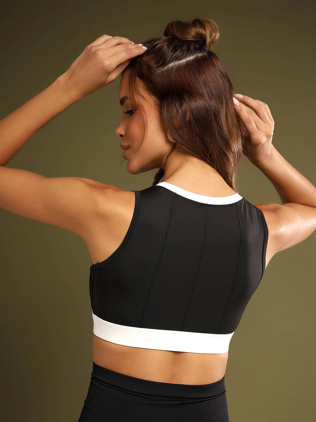 Women Brown 360 Degree Full Coverage High Impact Workout Full Sports Bra. | sb09 - view 9
