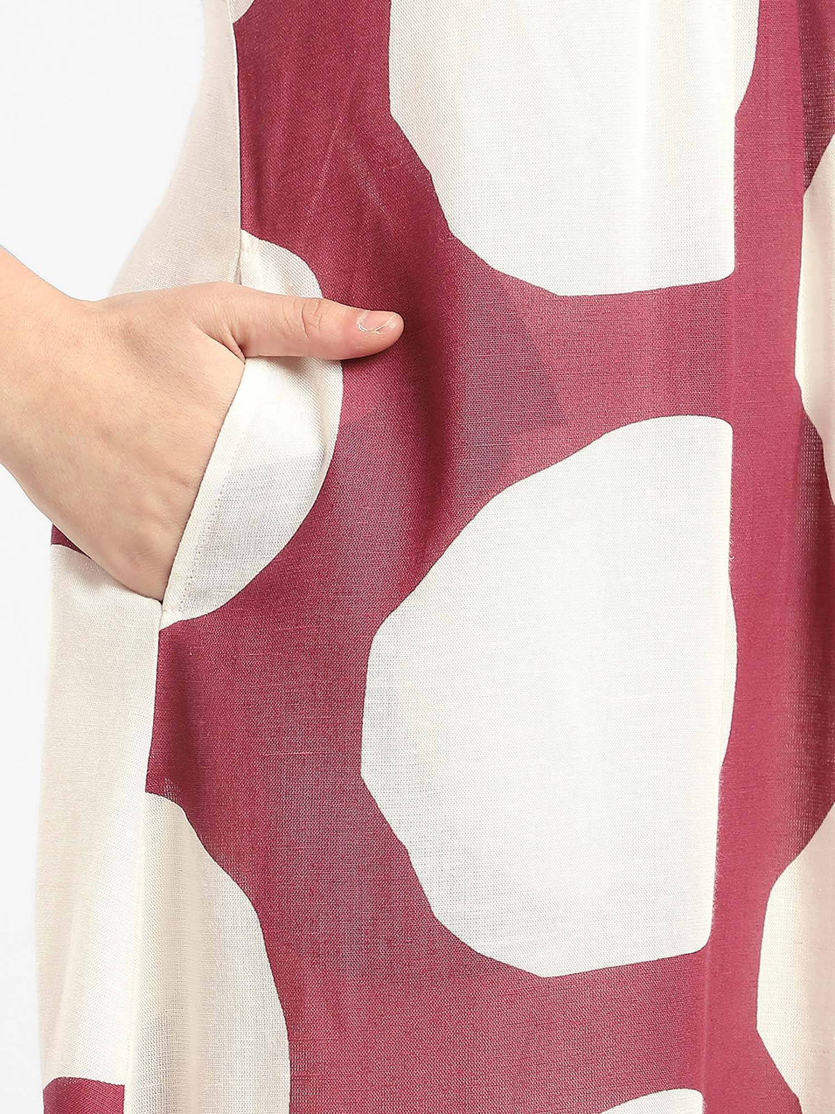 Maroon Rayon Flex A-Line Printed Kurta | U3S - view 6