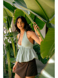 Green Balloon Hem Top | HT67 - view 1