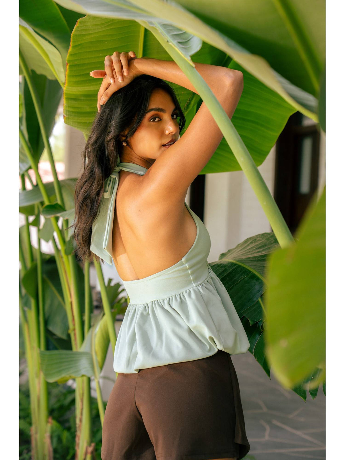 Green Balloon Hem Top | HT67 - view 3