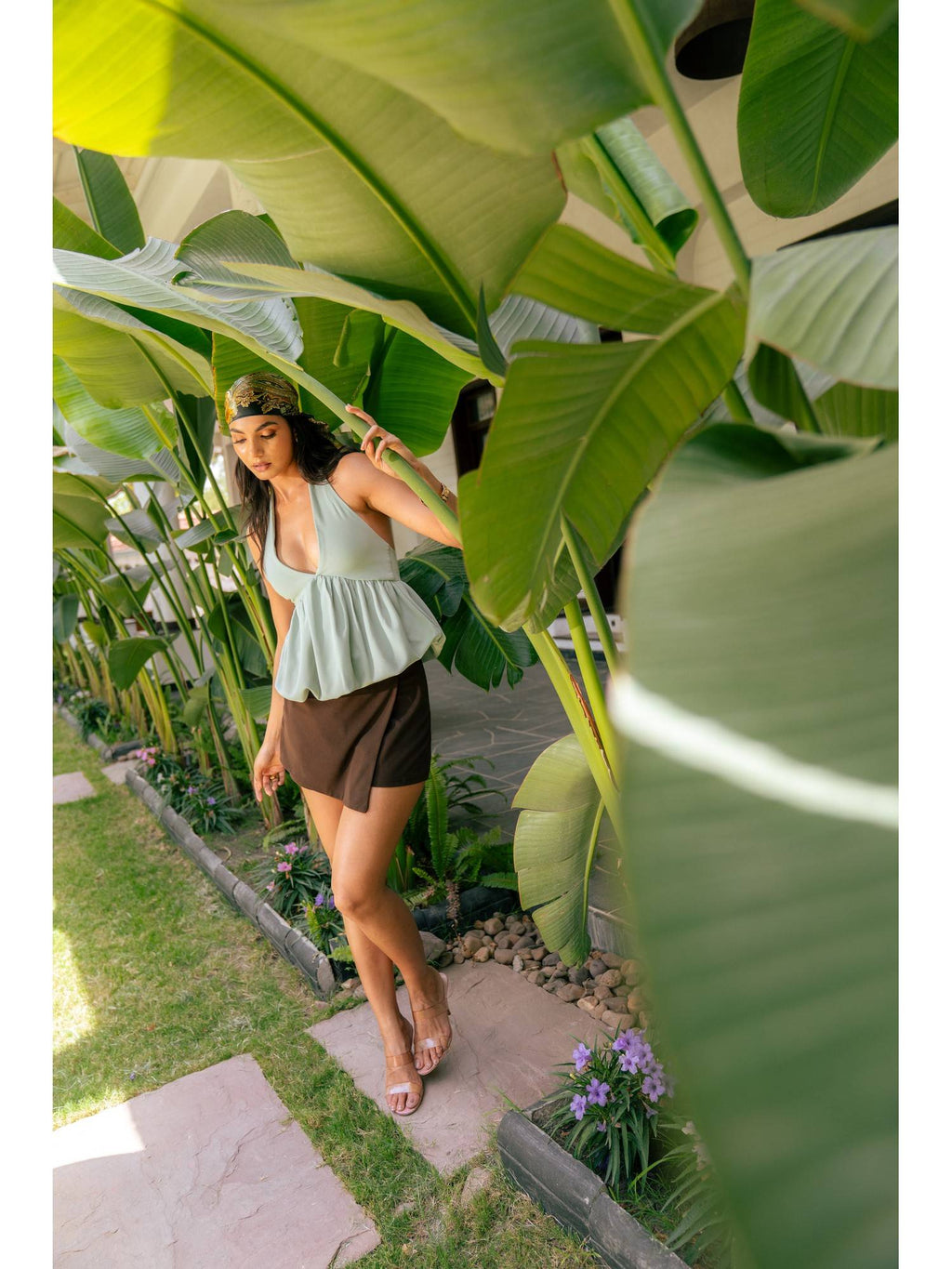Green Balloon Hem Top | HT67 - view 5
