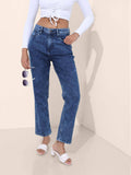 Women Straight Fit Solid Mid-Rise Jeans | ST23 - view 1
