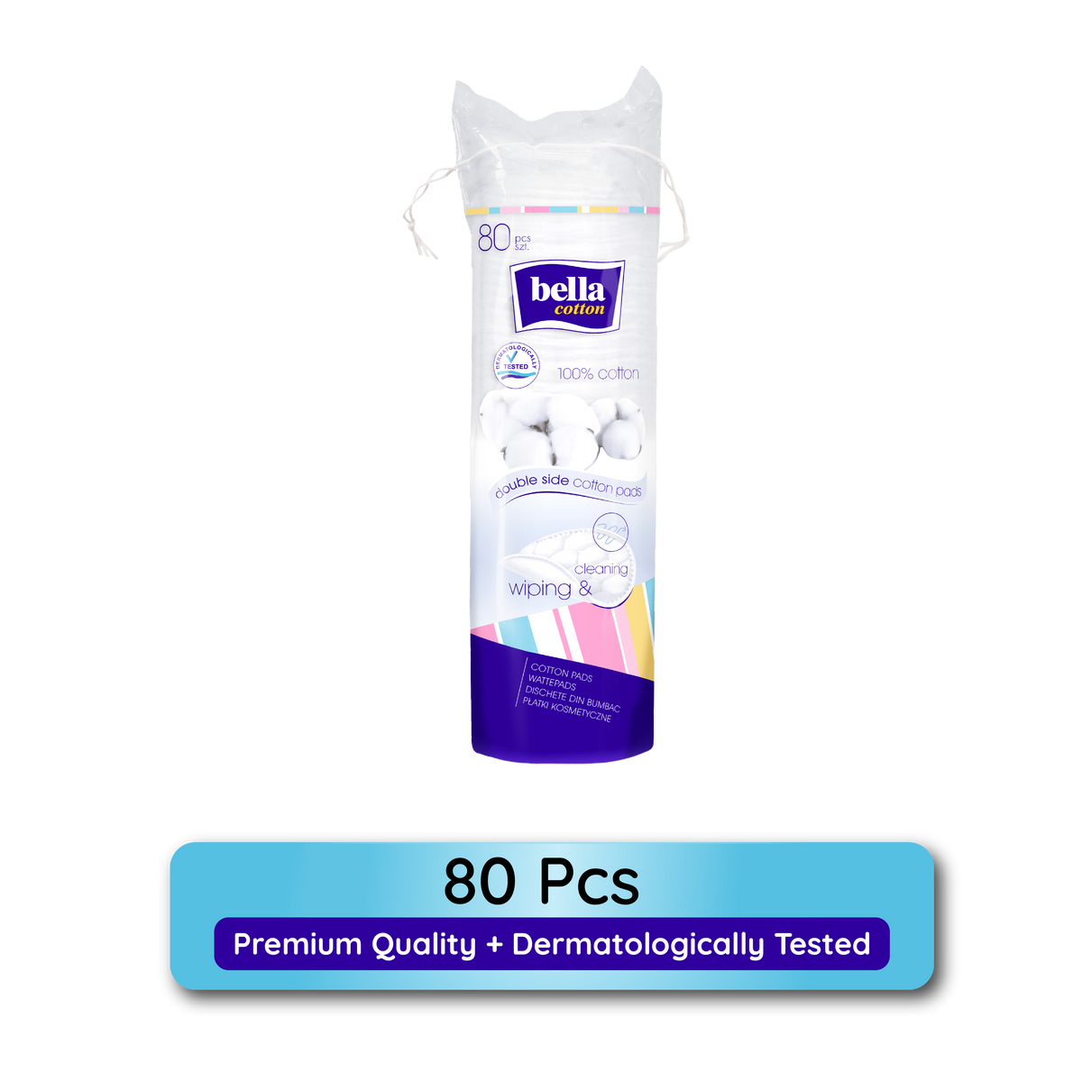 Cotton Pads,100% Cotton, Double Sided, Skin Cleaning (Eye, Face), Nail Polish Removal | T32 - view 1