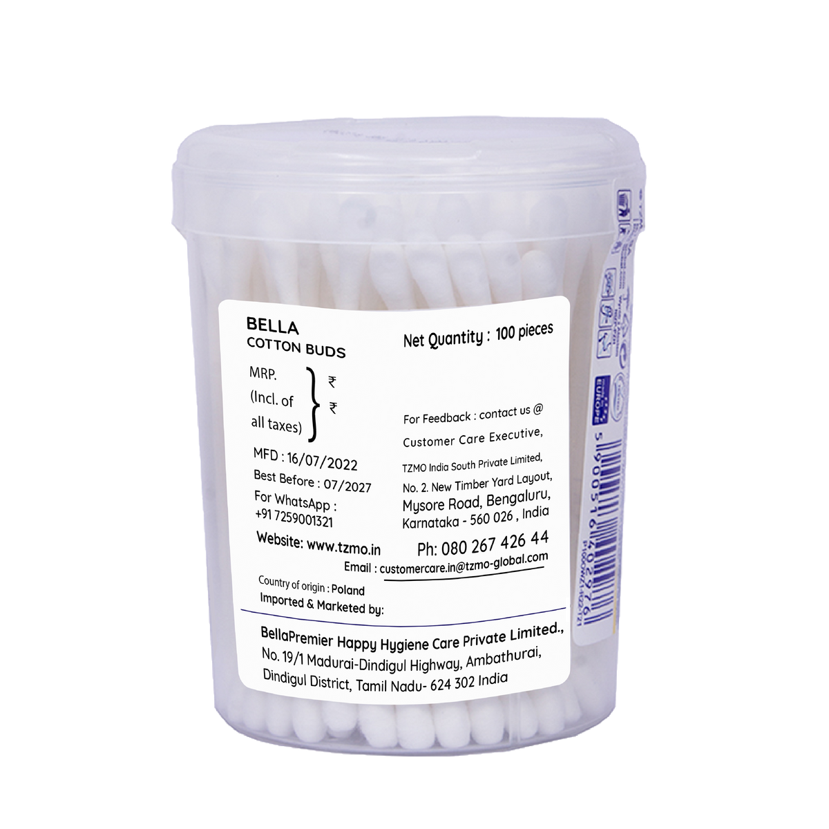 Cotton Buds with Paper Stick in Box, Soft and Gentle, 100% Cotton, Nature Friendly | T32 - view 2