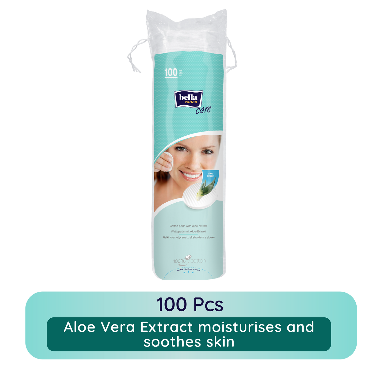 Cotton Pads With Aloe vera Extracts, 100% Cotton, Makeup Removal, Nail Polish Removal | T32 - view 1
