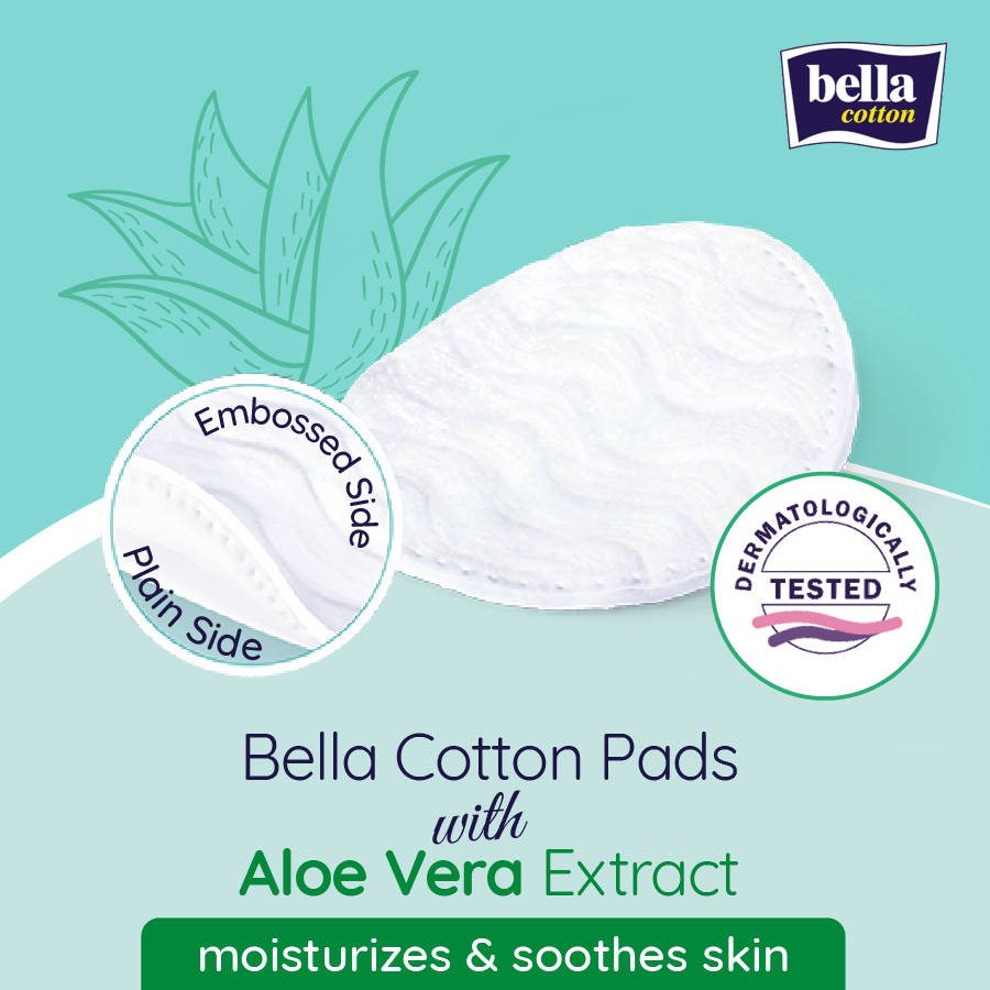Cotton Pads With Aloe vera Extracts, 100% Cotton, Makeup Removal, Nail Polish Removal | T32 - view 3