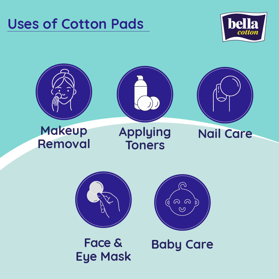 Cotton Pads With Aloe vera Extracts, 100% Cotton, Makeup Removal, Nail Polish Removal | T32 - view 4
