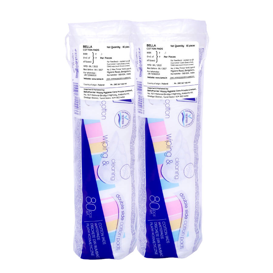 Cotton Pads,100% Cotton, Double Sided,Skin Cleaning ,Nail Polish Removal - Pack of 2 | T32 - view 2