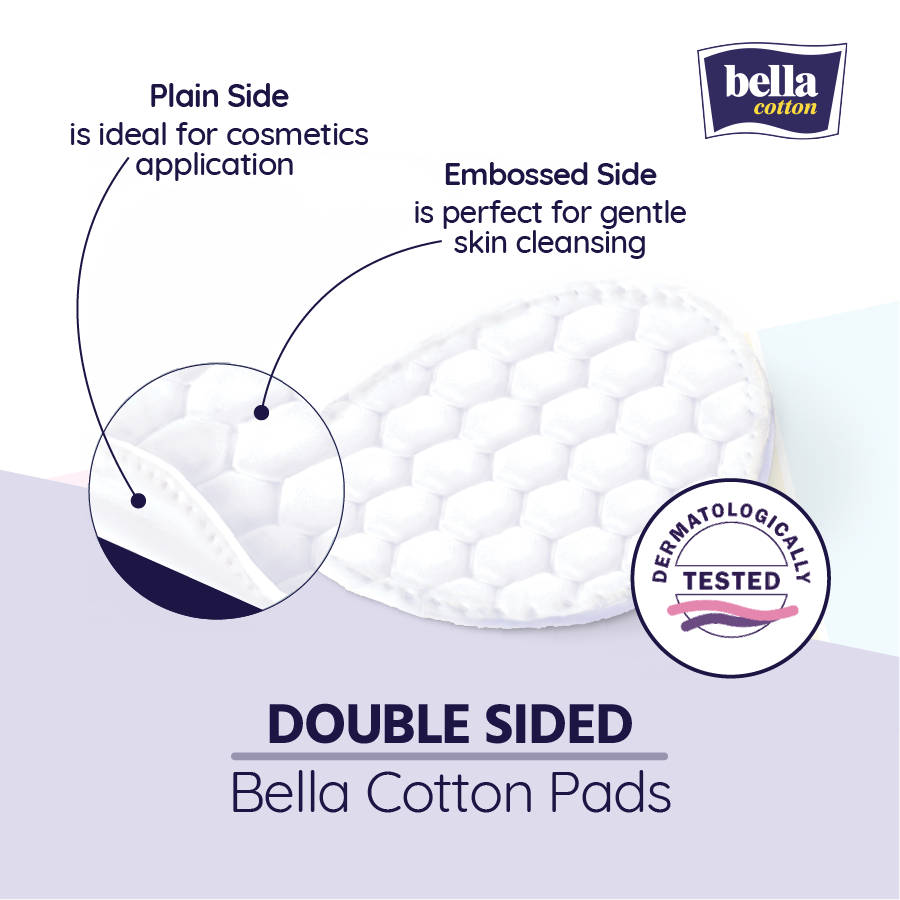 Cotton Pads,100% Cotton, Double Sided,Skin Cleaning ,Nail Polish Removal - Pack of 2 | T32 - view 3