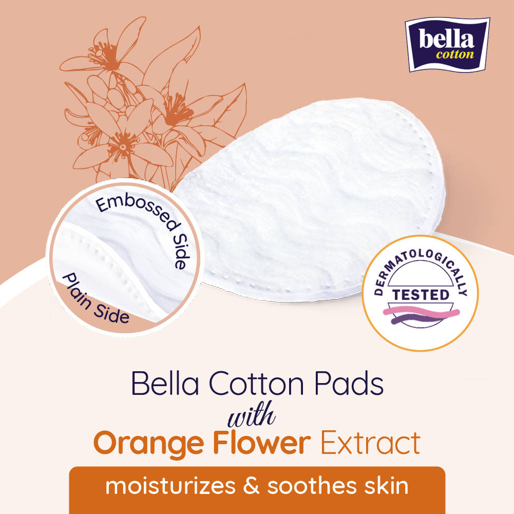Cotton Pads With D Panthenol&Orange Blossom Extracts,100% Cotton,Double Sided - Pack of 2 | T32 - view 2