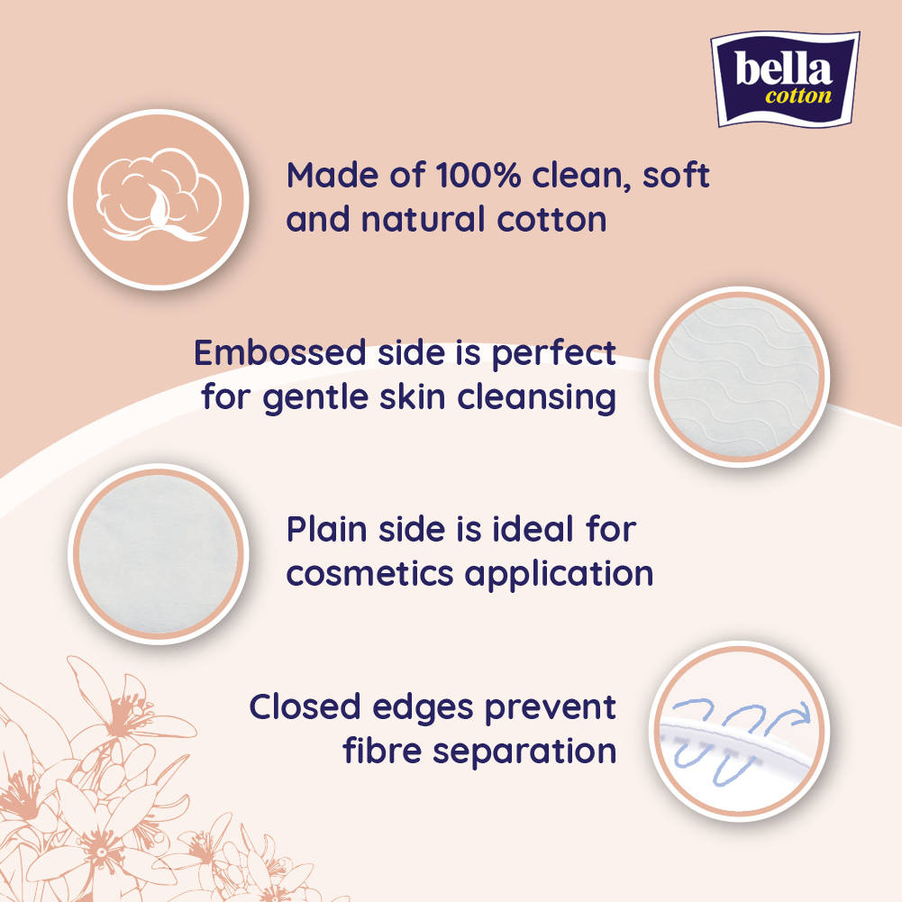 Cotton Pads With D Panthenol&Orange Blossom Extracts,100% Cotton,Double Sided - Pack of 2 | T32 - view 3