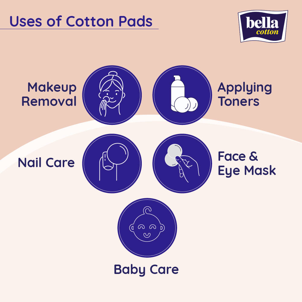 Cotton Pads With D Panthenol&Orange Blossom Extracts,100% Cotton,Double Sided - Pack of 2 | T32 - view 4