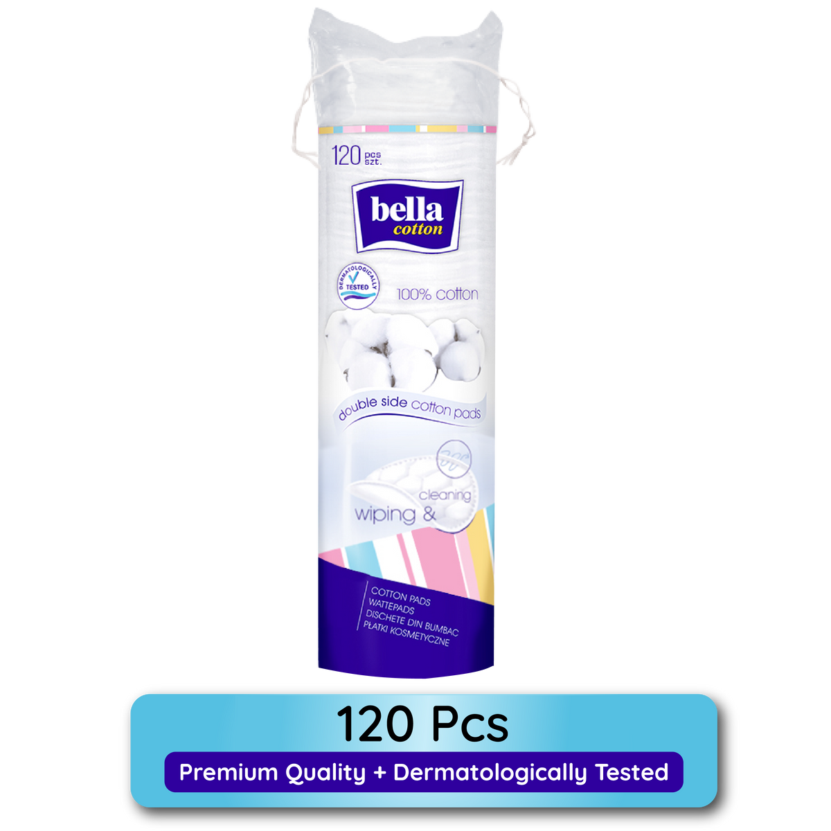 Cotton Pads, 100% Cotton, Double Sided, Makeup Removal, Nail Polish Removal - Pack of 1 | T32 - view 1