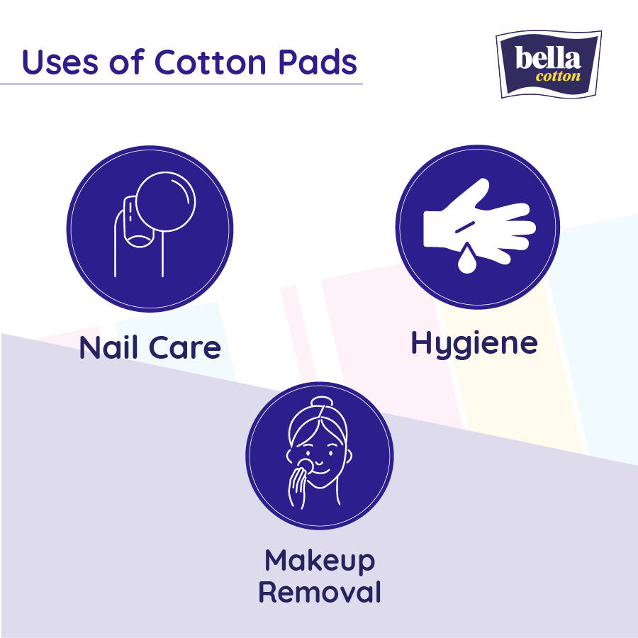 Cotton Pads, 100% Cotton, Double Sided, Makeup Removal, Nail Polish Removal - Pack of 1 | T32 - view 4