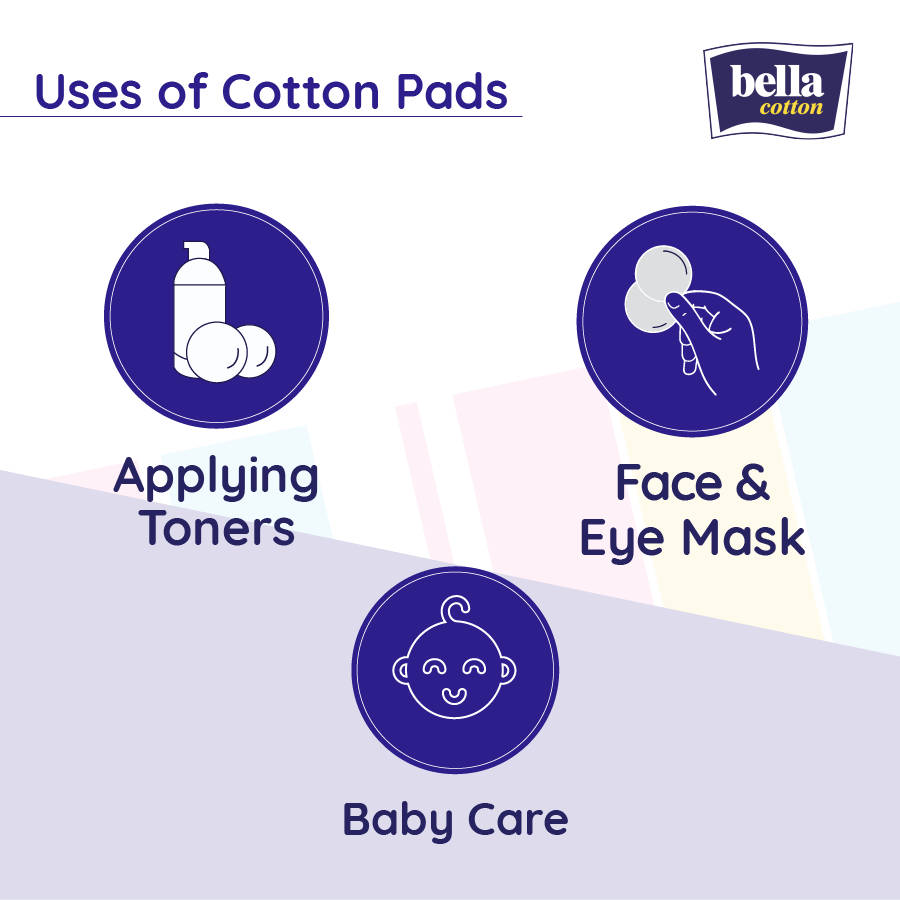 Cotton Pads, 100% Cotton, Double Sided, Makeup Removal, Nail Polish Removal - Pack of 1 | T32 - view 5