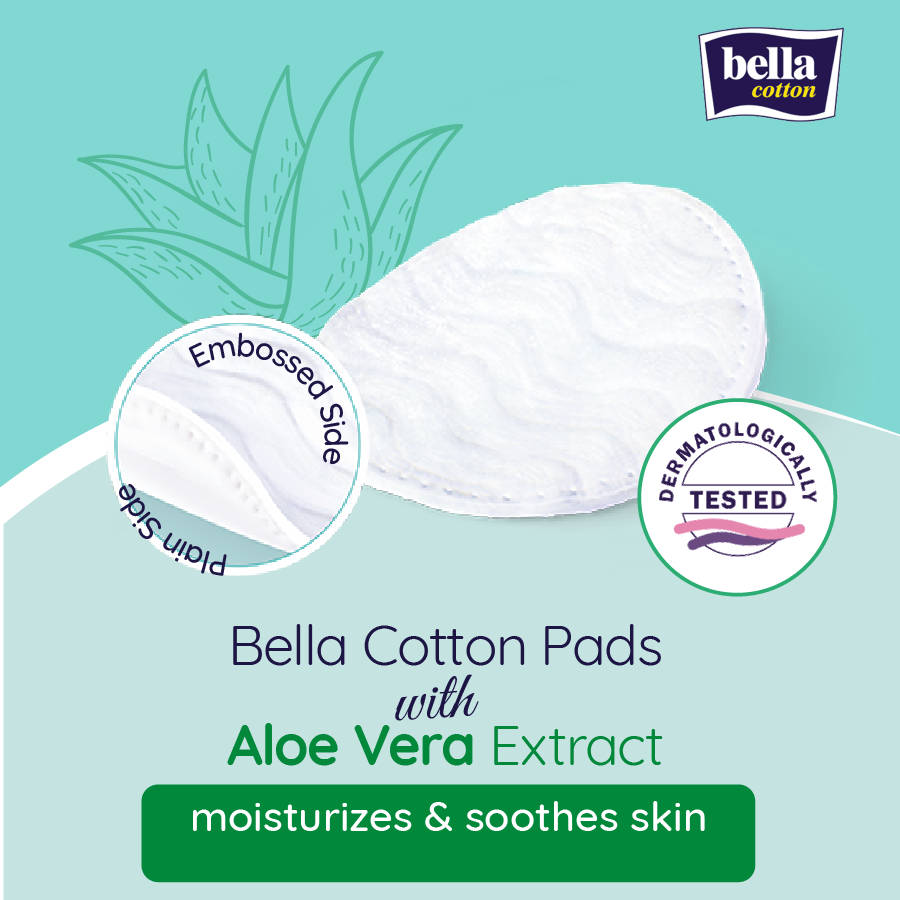 Cotton Pads with Aloe vera Extracts, 100% Cotton, Double Sided, Nail Polish Removal | T32 - view 3
