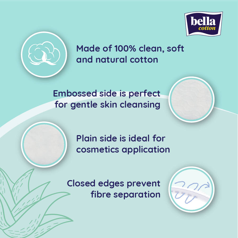 Cotton Pads with Aloe vera Extracts, 100% Cotton, Double Sided, Nail Polish Removal | T32 - view 4