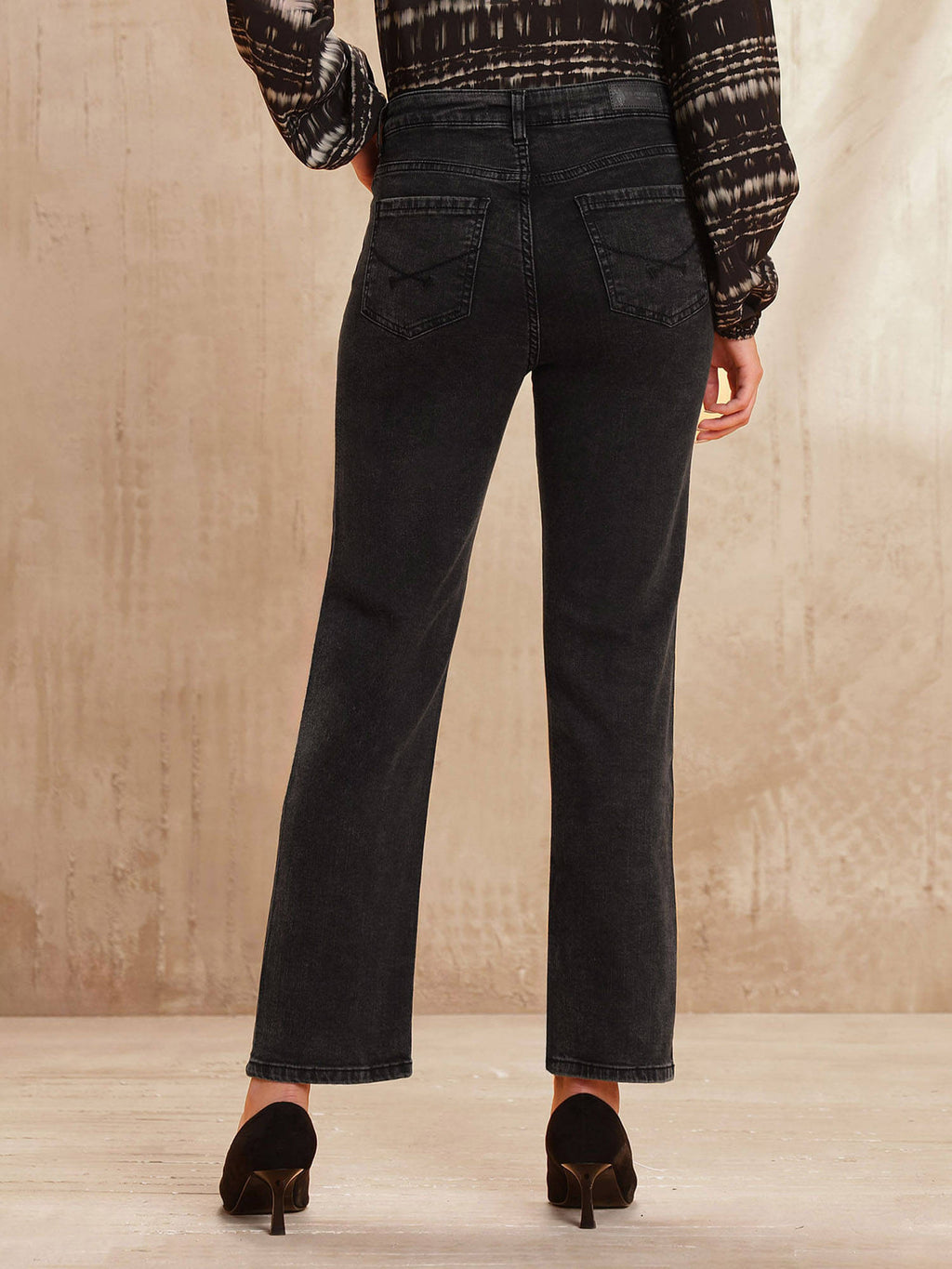 High Rise Straight Fit Jeans Grey | ST23 - view 5