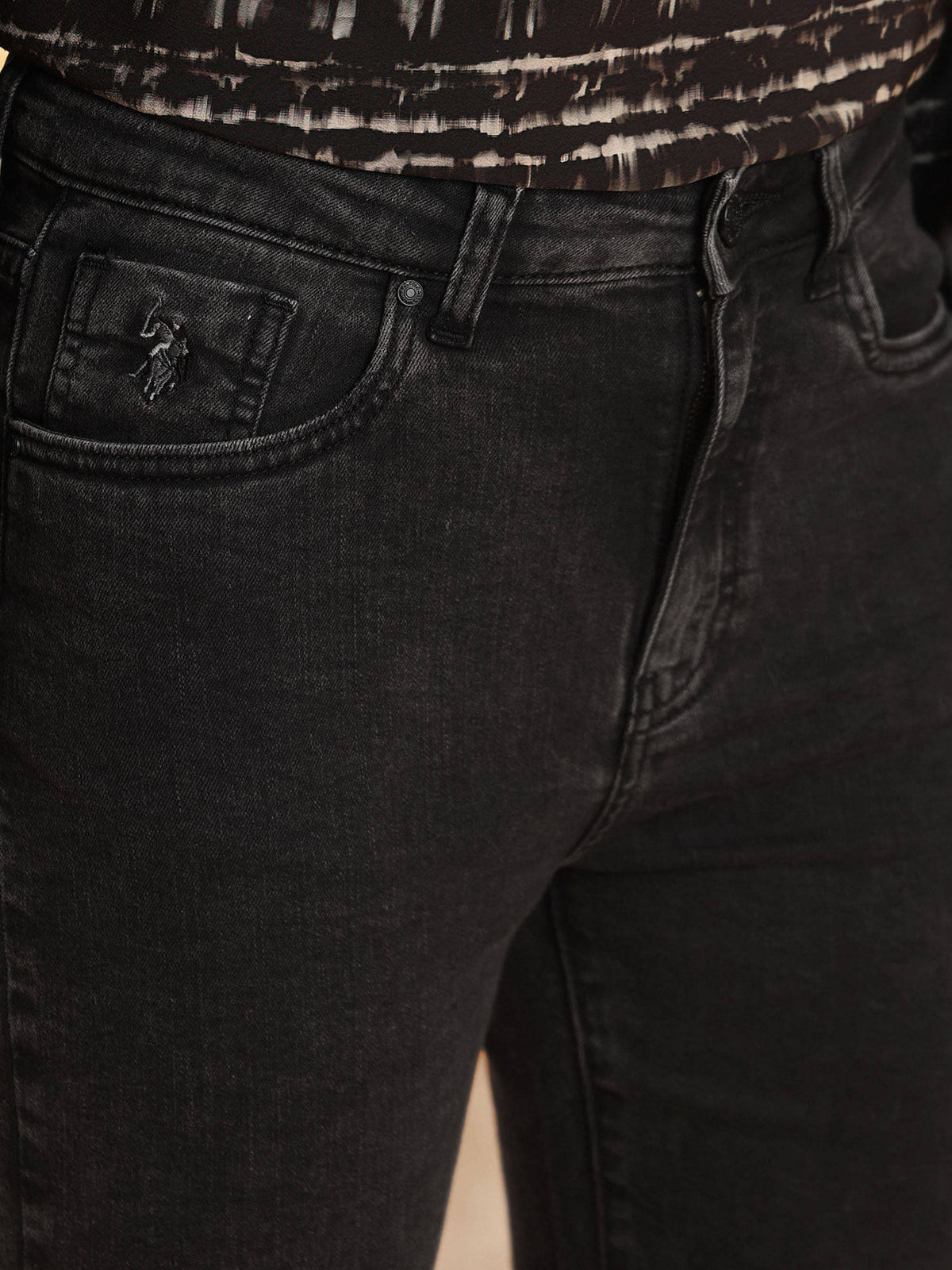 High Rise Straight Fit Jeans Grey | ST23 - view 7