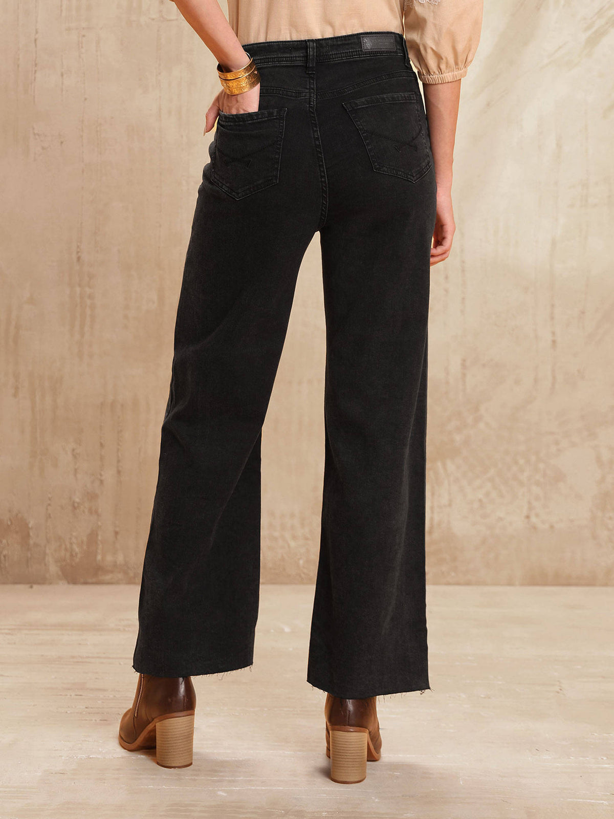 High Rise Wide Leg Jeans Grey | WL90 - view 5