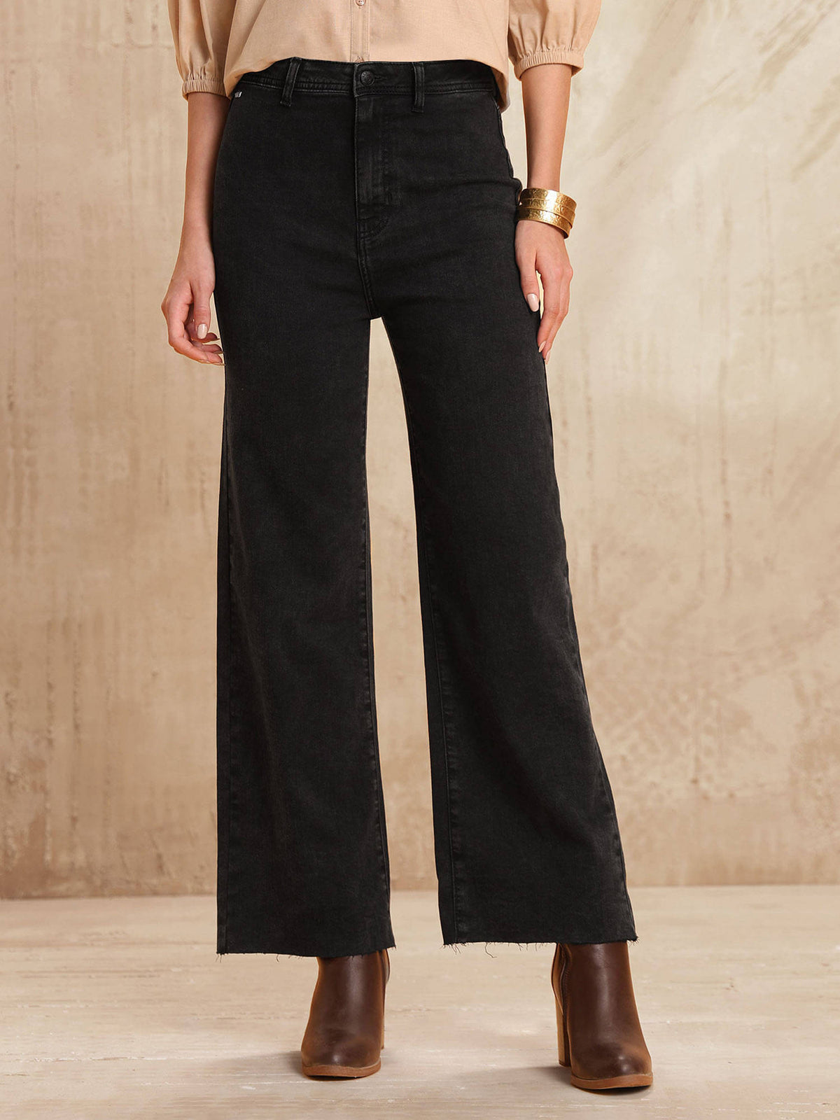 High Rise Wide Leg Jeans Grey | WL90 - view 6