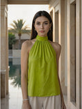 Green Halter Neck Top | HT67 - view 1