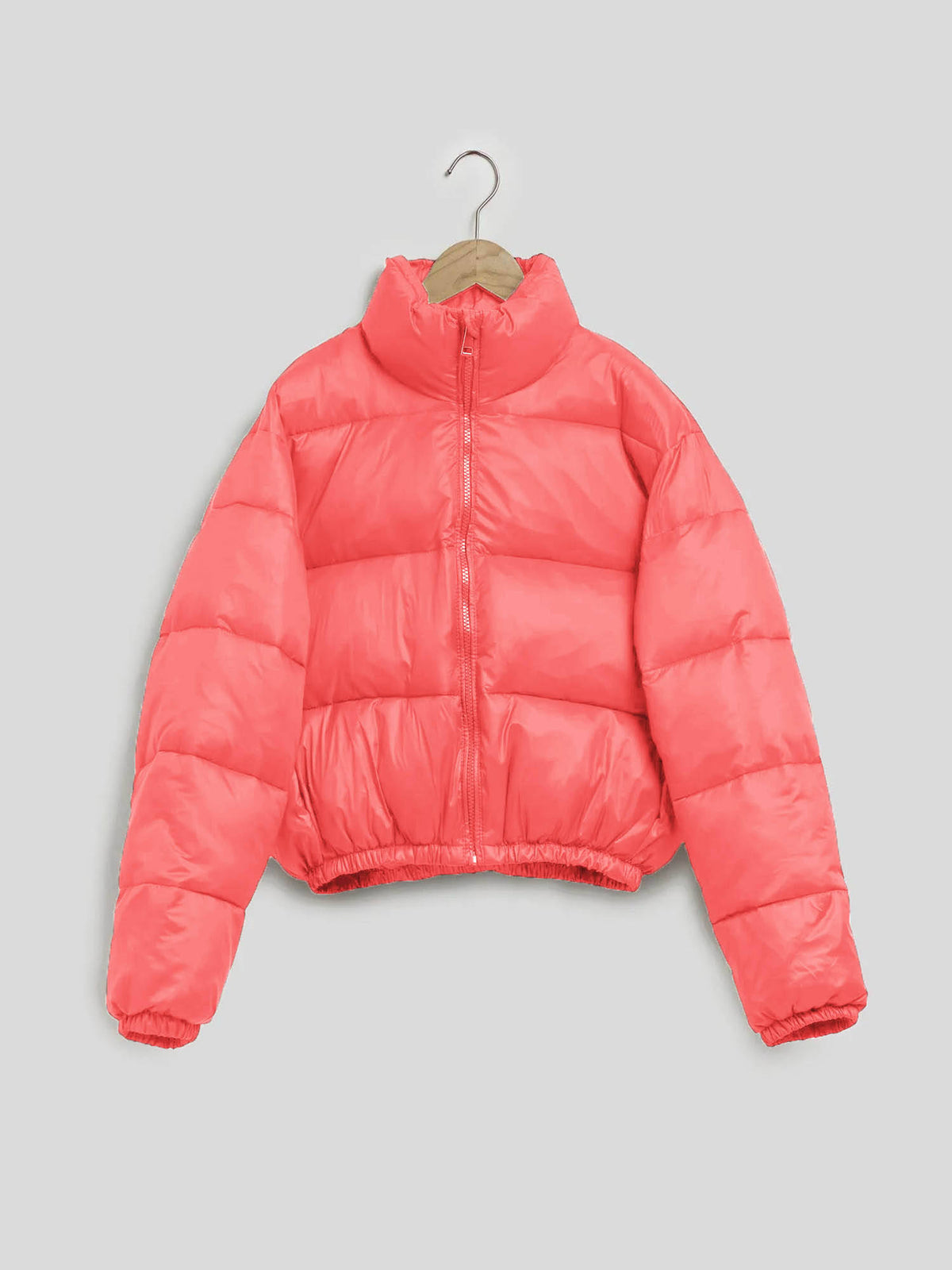 Women White Full Sleeve Solid Puffer Jacket | JC78 - view 11