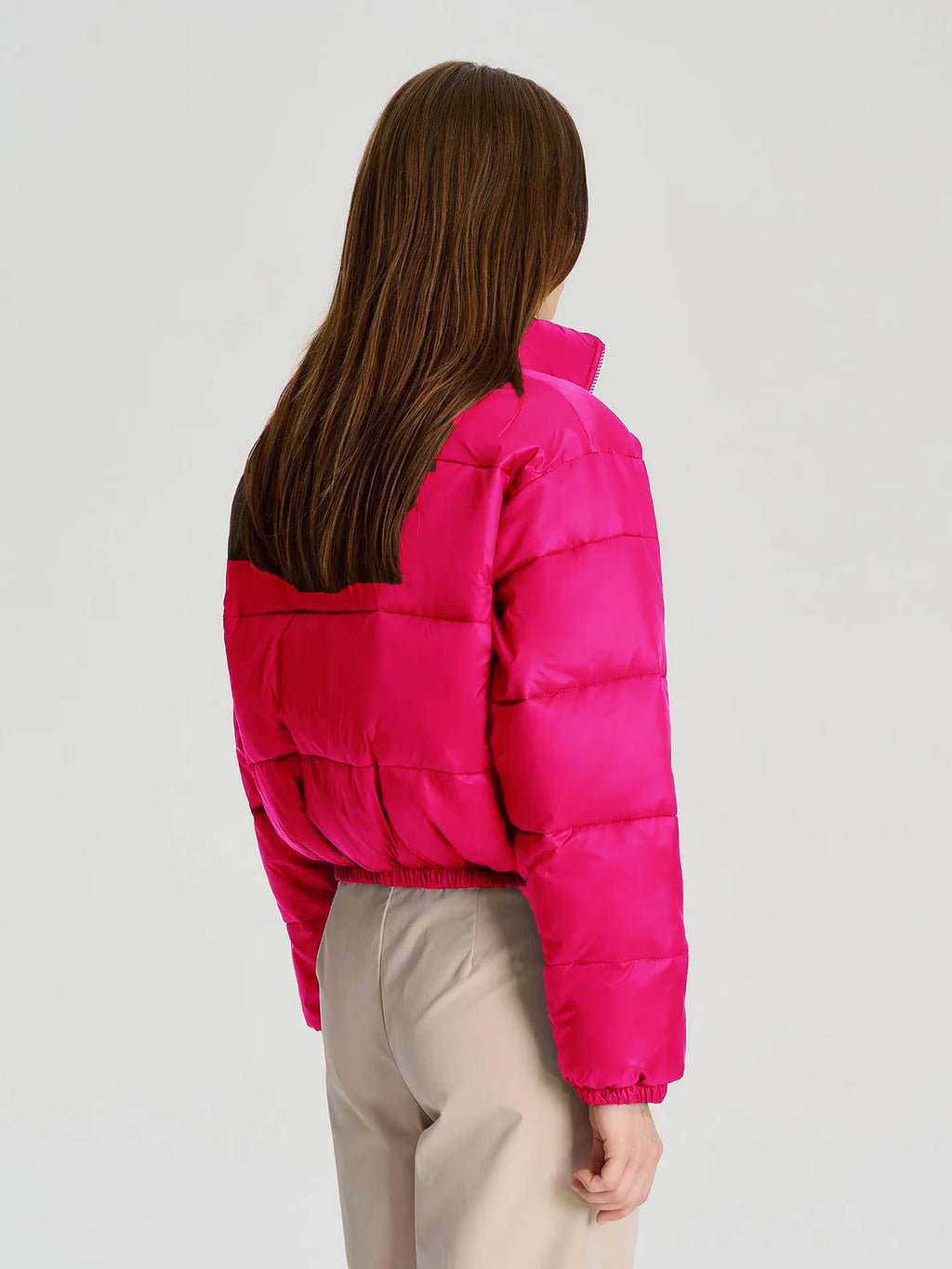 Women White Full Sleeve Solid Puffer Jacket | JC78 - view 33