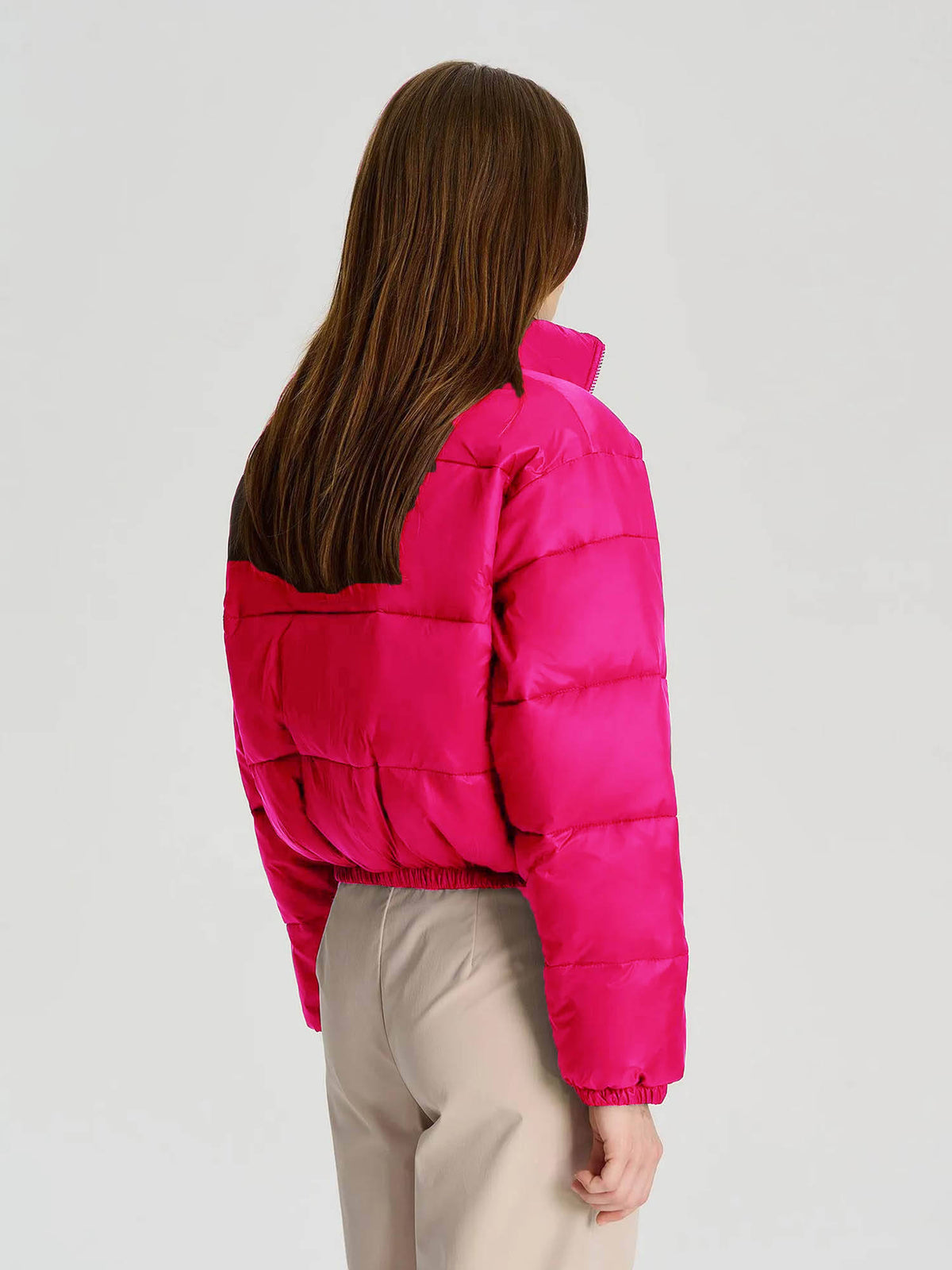 Women White Full Sleeve Solid Puffer Jacket | JC78 - view 33