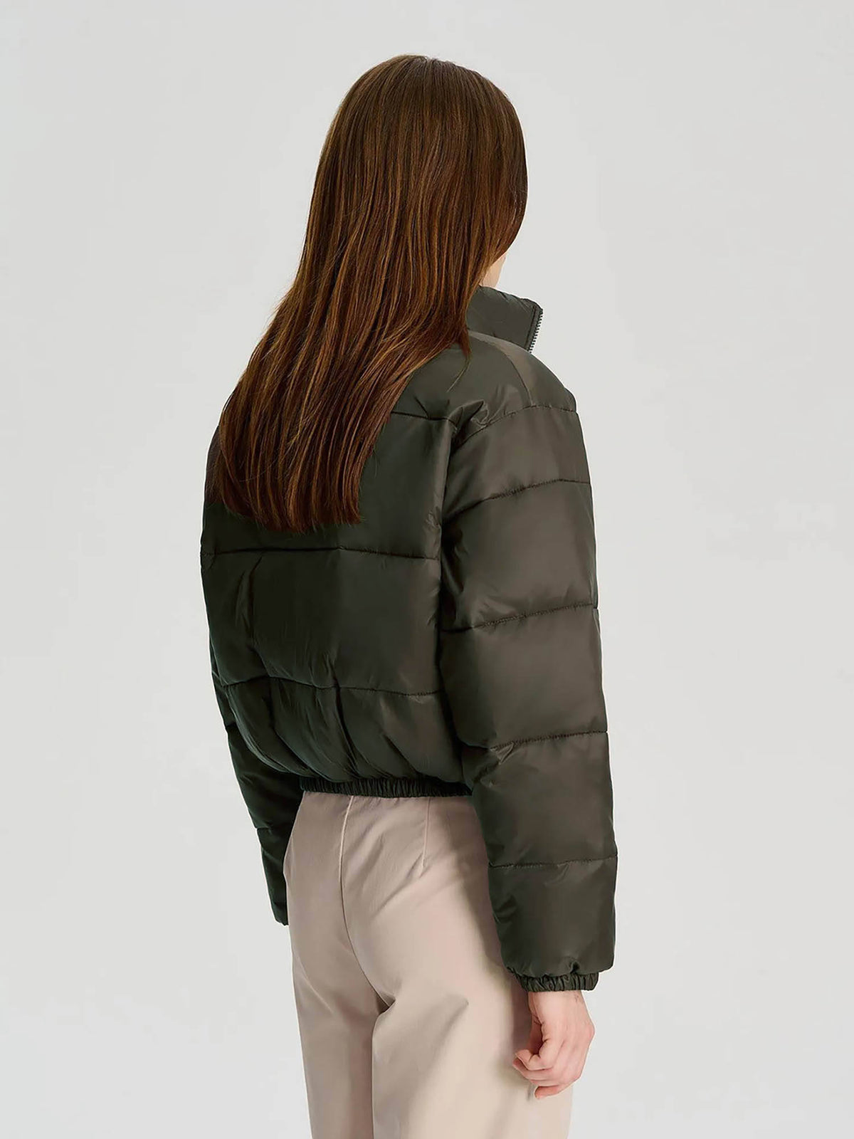 Women White Full Sleeve Solid Puffer Jacket | JC78 - view 41