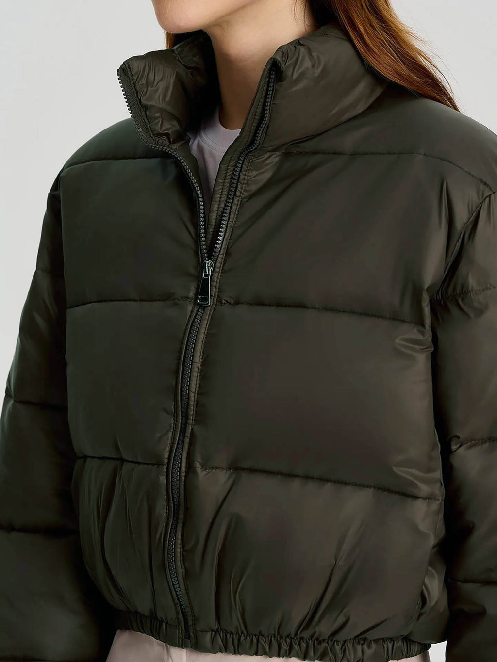 Women White Full Sleeve Solid Puffer Jacket | JC78 - view 44