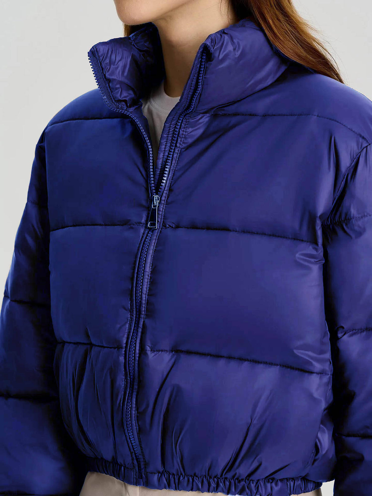 Women White Full Sleeve Solid Puffer Jacket | JC78 - view 19